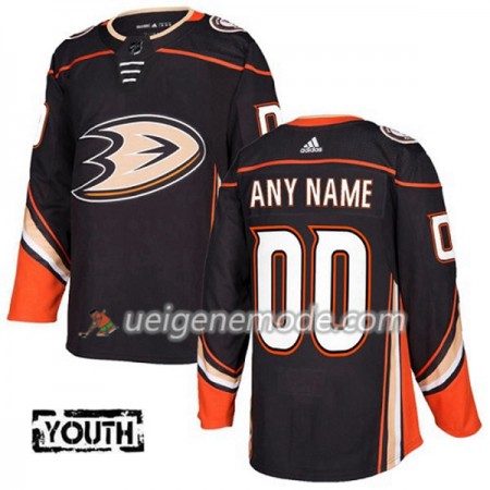 Kinder Eishockey Anaheim Ducks Trikot Custom Adidas 2017-2018 Schwarz Authentic